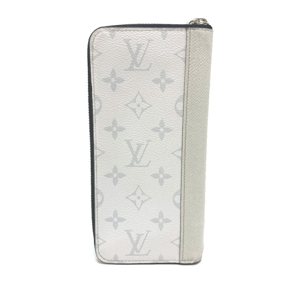 LOUIS VUITTON Long Wallet Purse M30446 canvas / taigarama white Taigarama long wallet Zippy Wallet Vertical mens Used Authentic