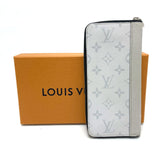 LOUIS VUITTON Long Wallet Purse M30446 canvas / taigarama white Taigarama long wallet Zippy Wallet Vertical mens Used Authentic