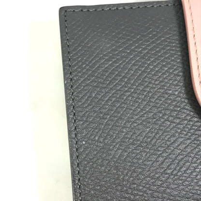 CELINE Trifold wallet 10H263BRU.10GV leather Gray x pink By color Small strap wallet Women Used Authentic