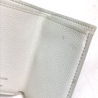LOUIS VUITTON Trifold wallet M68482 leather white Portefeuille lock mini Women Used Authentic