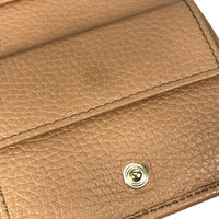 GUCCI Trifold wallet Wallet Interlocking G Compact wallet leather 598207 beige Women Used Authentic