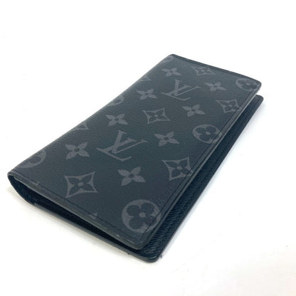 LOUIS VUITTON Long Wallet Purse M61697 Monogram Eclipse Canvas black Monogram Eclipse Portefeuille Braza mens Used Authentic