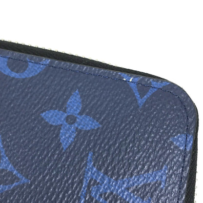 LOUIS VUITTON Long Wallet Purse M30447 Leather/Tigarama blue Taigalama Zippy Wallet Vertical mens Used Authentic