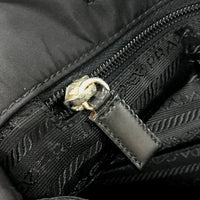 PRADA Shoulder Bag Bag Tote Bag Handbag Shoulder Bag triangle logo triangle logo plate Nylon leather B11215 black Women Used Authentic
