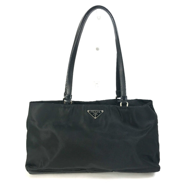 PRADA Shoulder Bag Bag Tote Bag Handbag Shoulder Bag triangle logo triangle logo plate Nylon leather B11215 black Women Used Authentic