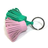 HERMES key ring Bag charm key ring fringe Carmen Unodos Anyo Miro Green x pink Women Used Authentic