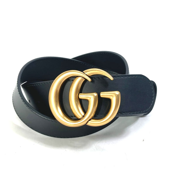 GUCCI belt GG buckle GG Marmont leather 409417 black Women Used Authentic