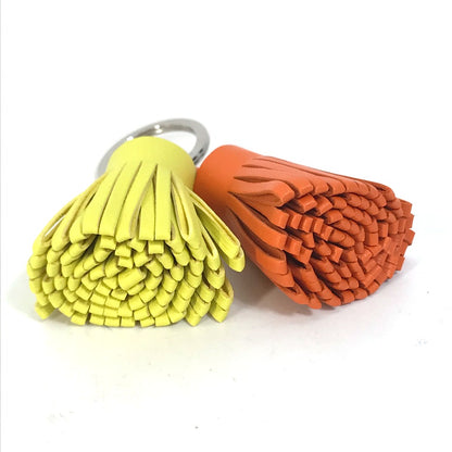 HERMES key ring Anyo Miro Orange x yellow fringe Carmen Unodos