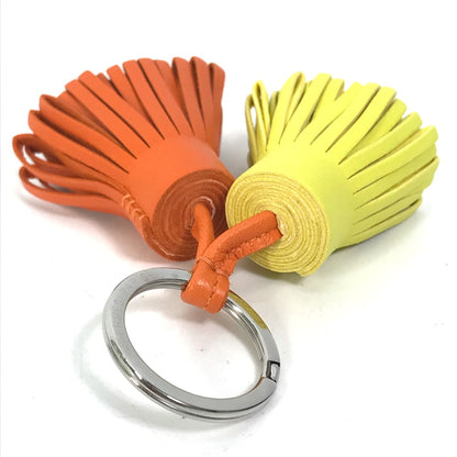 HERMES key ring Anyo Miro Orange x yellow fringe Carmen Unodos