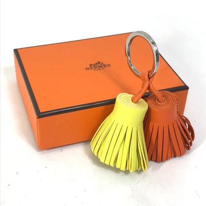 HERMES key ring Anyo Miro Orange x yellow fringe Carmen Unodos