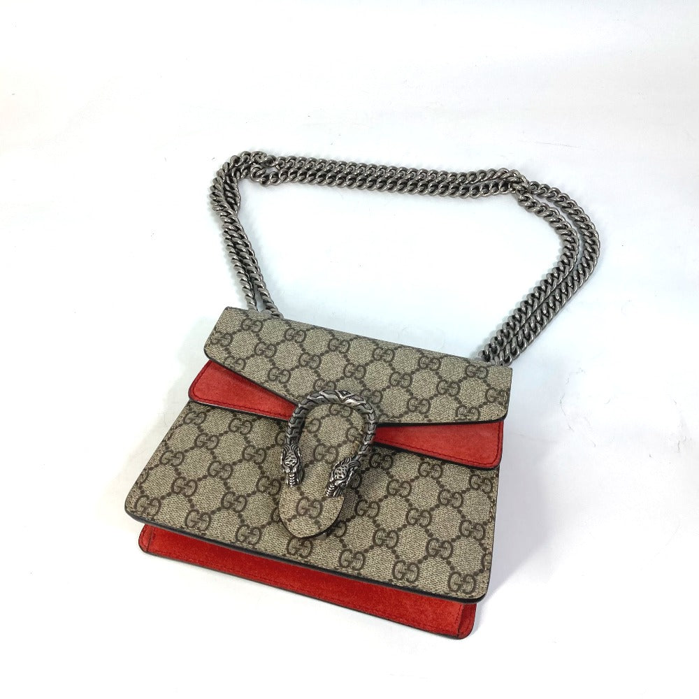 GUCCI Shoulder Bag 421970 GG Supreme Canvas beige GG Dionysus Women Used Authentic