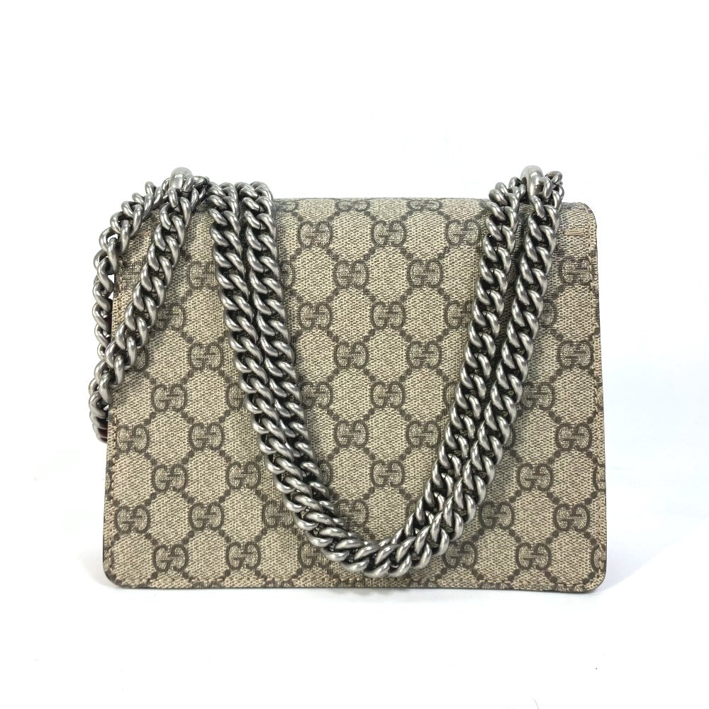 GUCCI Shoulder Bag 421970 GG Supreme Canvas beige GG Dionysus Women Used Authentic