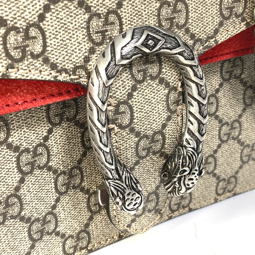 GUCCI Shoulder Bag 421970 GG Supreme Canvas beige GG Dionysus Women Used Authentic