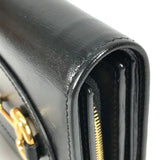 GUCCI Folded wallet Medium wallet Horsebit leather 621891 black Women Used Authentic