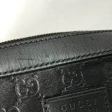 GUCCI business bag Pouch with strap GG Guccisima leather 429146 black mens Used Authentic