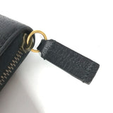 GUCCI Long Wallet Purse Long wallet BEE Zip Around leather 523667 black Women Used Authentic