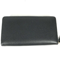 GUCCI Long Wallet Purse Long wallet BEE Zip Around leather 523667 black Women Used Authentic
