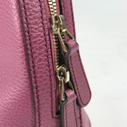 GUCCI Handbag 388560 leather Purple type logo Lady dollar Women Used Authentic