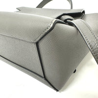 CELINE Handbag 2WAY Shoulder Bag logo Belt bag micro leather 189153  gray Women Used Authentic