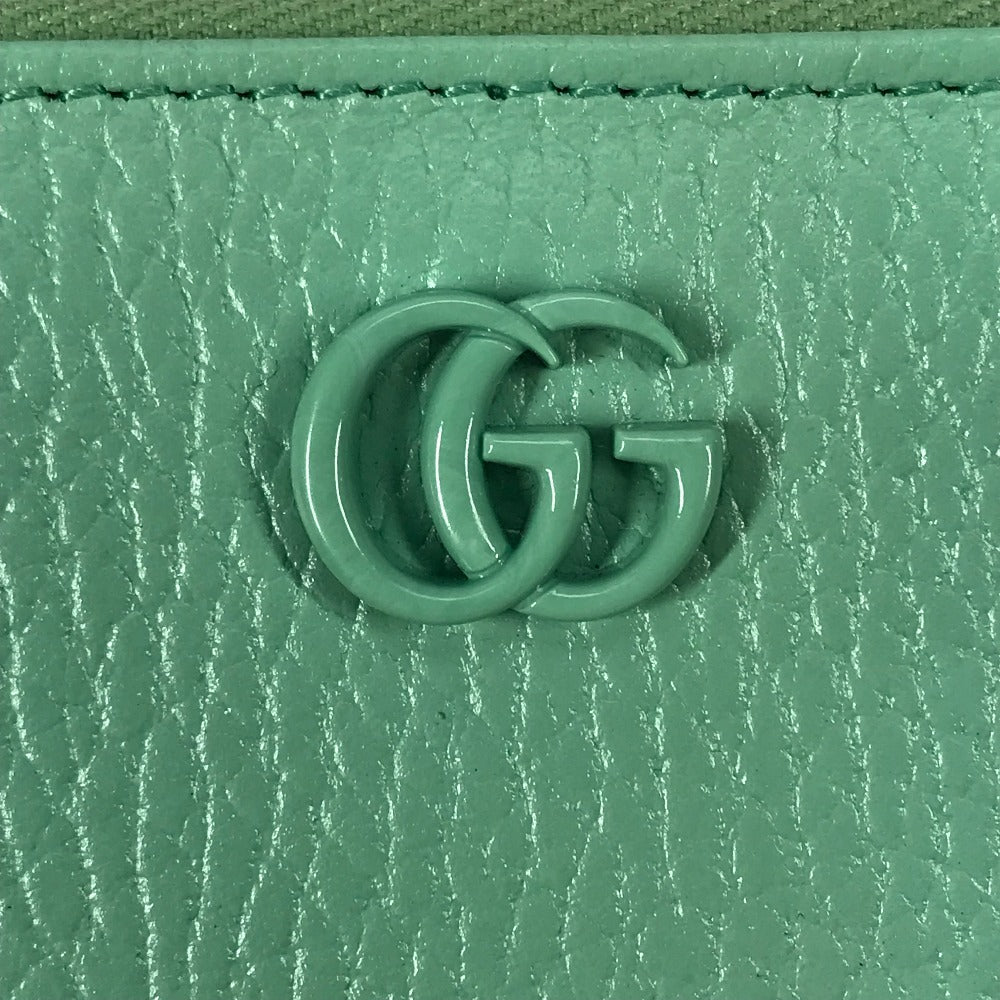 GUCCI Coin case 644412 leather green GG Double G Women Used Authentic