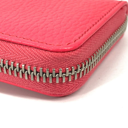 GUCCI Coin case 644412 leather Pink type Double G GG Zip Around Women Used Authentic