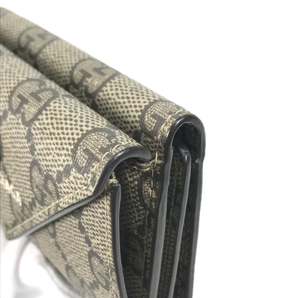 GUCCI Trifold wallet 681704 GG Supreme Canvas beige BALENCIAGA Balenciaga collaboration Paper mini wallet unisex(Unisex) Used Authentic