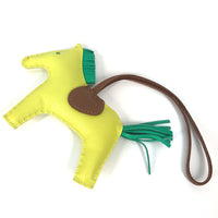 HERMES charm Bag charm strap bag accessories horse horse Rodeo MM Anyo Miro Yellow x Grown x Brown Women Used Authentic
