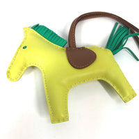HERMES charm Bag charm strap bag accessories horse horse Rodeo MM Anyo Miro Yellow x Grown x Brown Women Used Authentic
