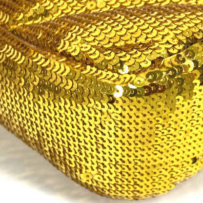 GUCCI Shoulder Bag 446744 Sequin / Leather Yellow Gold GG Marmont Sequin Women Used Authentic