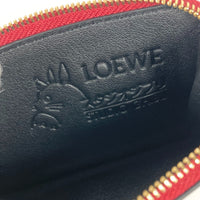 LOEWE Coin case Fragment Case Wallet Coin Pocket studio ghibli collaboration Spirited Away Kaonashi leather C643Z40X19  Red Women Used Authentic