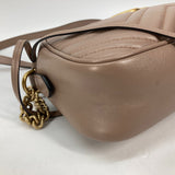 GUCCI Shoulder Bag Chain Crossbody Bag Pochette GG Marmont leather 447632 Beige Women Used Authentic