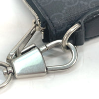 GUCCI Shoulder Bag Crossbody bag pochette 2WAY clutch bag pouch GG Supreme Interlocking G PVC / Leather 723306 black mens Used Authentic
