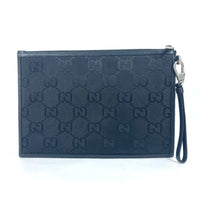 GUCCI Clutch bag bag business bag GG with strap OFF THE GRID OFF THE GRID Nylon / leather 625598 black mens Used Authentic
