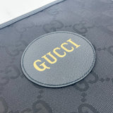 GUCCI Clutch bag bag business bag GG with strap OFF THE GRID OFF THE GRID Nylon / leather 625598 black mens Used Authentic