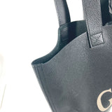 GUCCI Tote Bag Shoulder Bag Sherry line Logo print leather 572768 black unisex(Unisex) Used Authentic