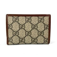 GUCCI Trifold wallet Compact Weret GG Supreme Horsebit GG Supreme Canvas 644462 beige Women Used Authentic