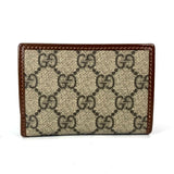 GUCCI Trifold wallet Compact Weret GG Supreme Horsebit GG Supreme Canvas 644462 beige Women Used Authentic