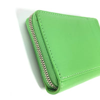 BALENCIAGA Coin case Card Case compact wallet Zip Around Every day leather 616911 green unisex(Unisex) Used Authentic