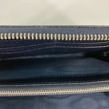 GUCCI Long Wallet Purse Zip Around Guccisima Interlocking G Zip Around Wallet PVC leather 673003 Navy Women Used Authentic
