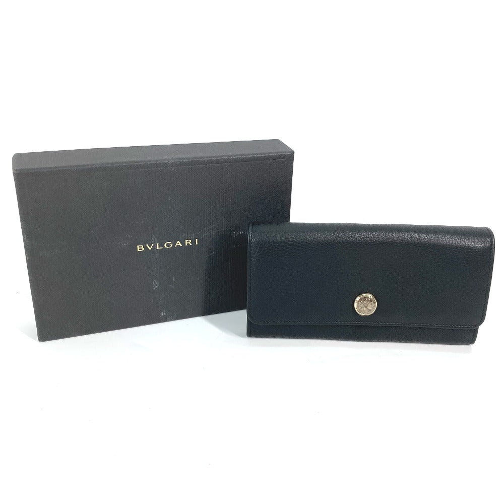 Cheapest BVLGARI women’s black leather long wallet