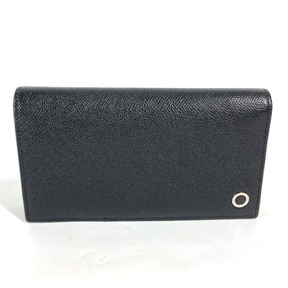 BVLGARI Long Wallet Purse leather black Long wallet Brigaliman Women Used Authentic