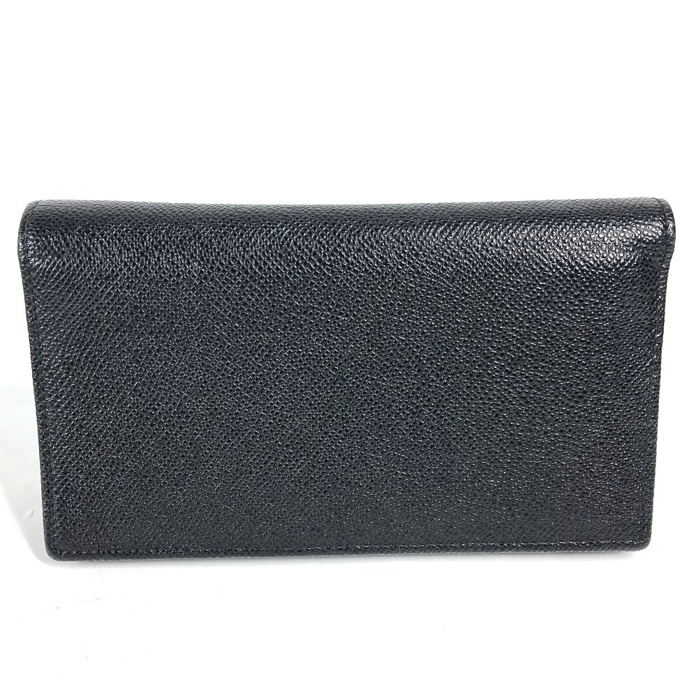 BVLGARI Long Wallet Purse leather black Long wallet Brigaliman Women Used Authentic