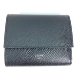 CELINE Trifold wallet Compact wallet Small trifold wallet leather 10B573BEL.38NO black Women Used Authentic