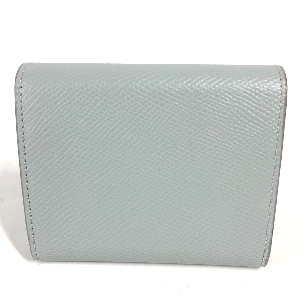 CELINE Trifold wallet leather Light blue type Small trifold wallet Women Used Authentic