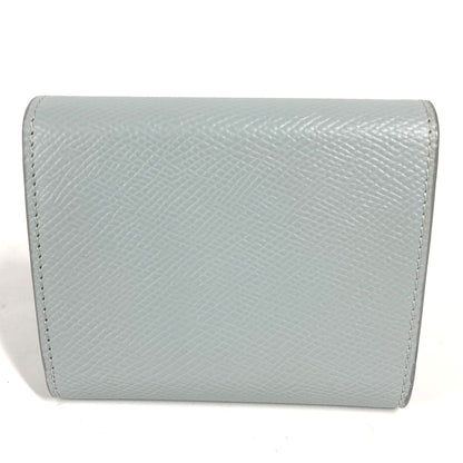 CELINE Trifold wallet leather Light blue type Small trifold wallet Women Used Authentic