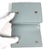 CELINE Trifold wallet Compact wallet Small trifold wallet leather Light blue Women Used Authentic