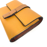 LOEWE Folded wallet Compact wallet Compact zip wallet leather C660Z41X01 Brown Women Used Authentic