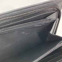 BOTTEGAVENETA Long Wallet Purse Zip Around Long wallet INTRECCIATO leather 608556 black mens Used Authentic