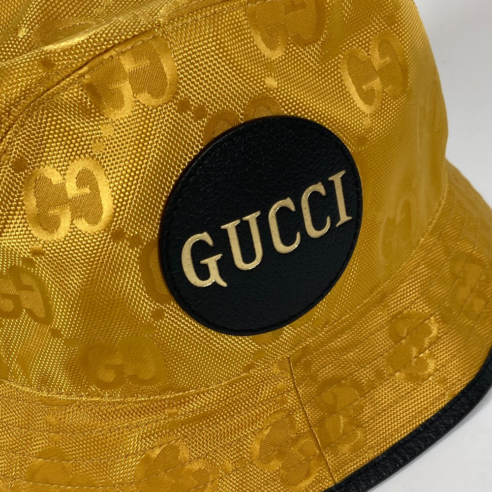 GUCCI hat 627115 Nylon gold GG Off The Grid logo mens M Used Authentic