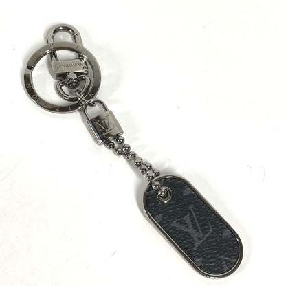 LOUIS VUITTON key ring M63618 Monogram Eclipse Canvas, Metal Silverx black Monogram Eclipse Porto Cretab Monogram ID mens Used Authentic